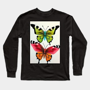 2 CUTE BUTTERFLIES Long Sleeve T-Shirt